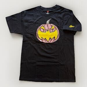 Graphitti Batman Pumpkin Shirt L DC Comics Halloween Jack-O-Lantern Logo Tee